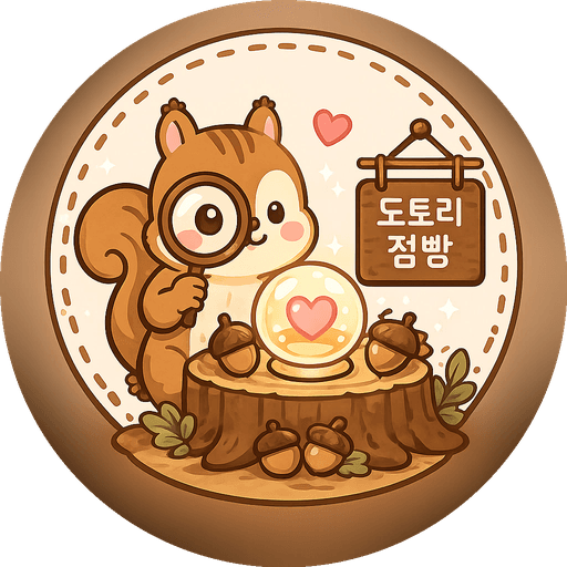 수정구슬로 점보는 다람쥐